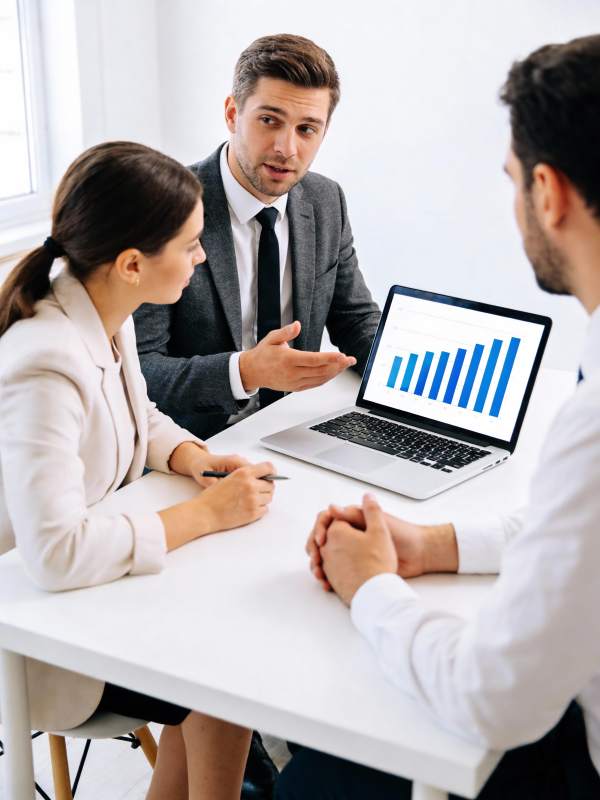 商务会议讨论图表图片