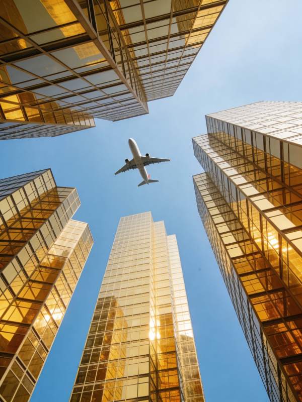 都市天空飞航图片