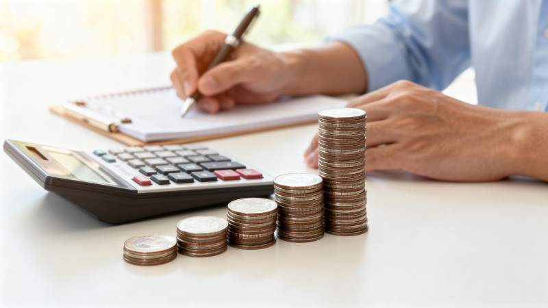 理财计算与存钱图片