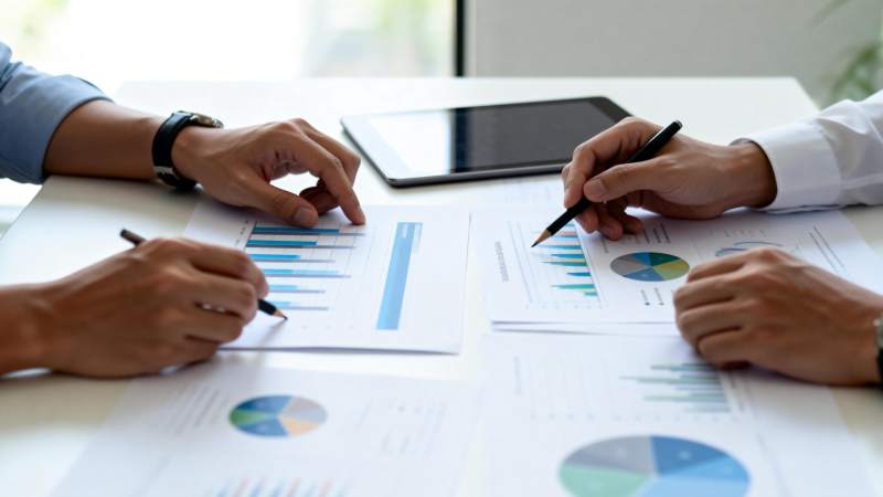 商务会议分析数据图片