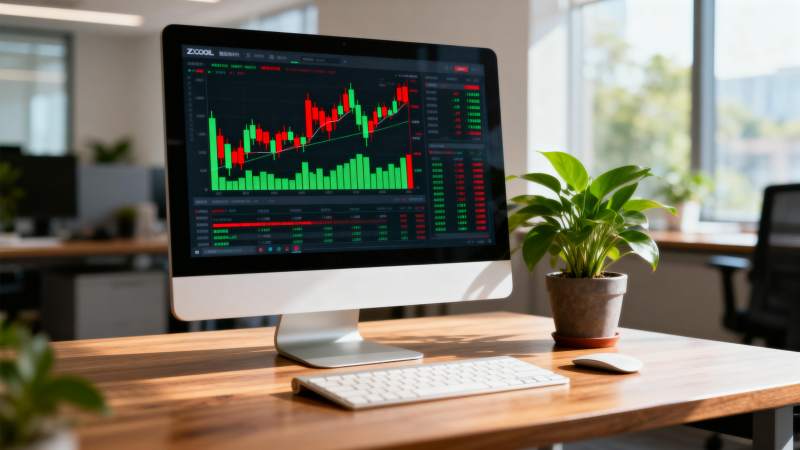 股票交易图表显示图片