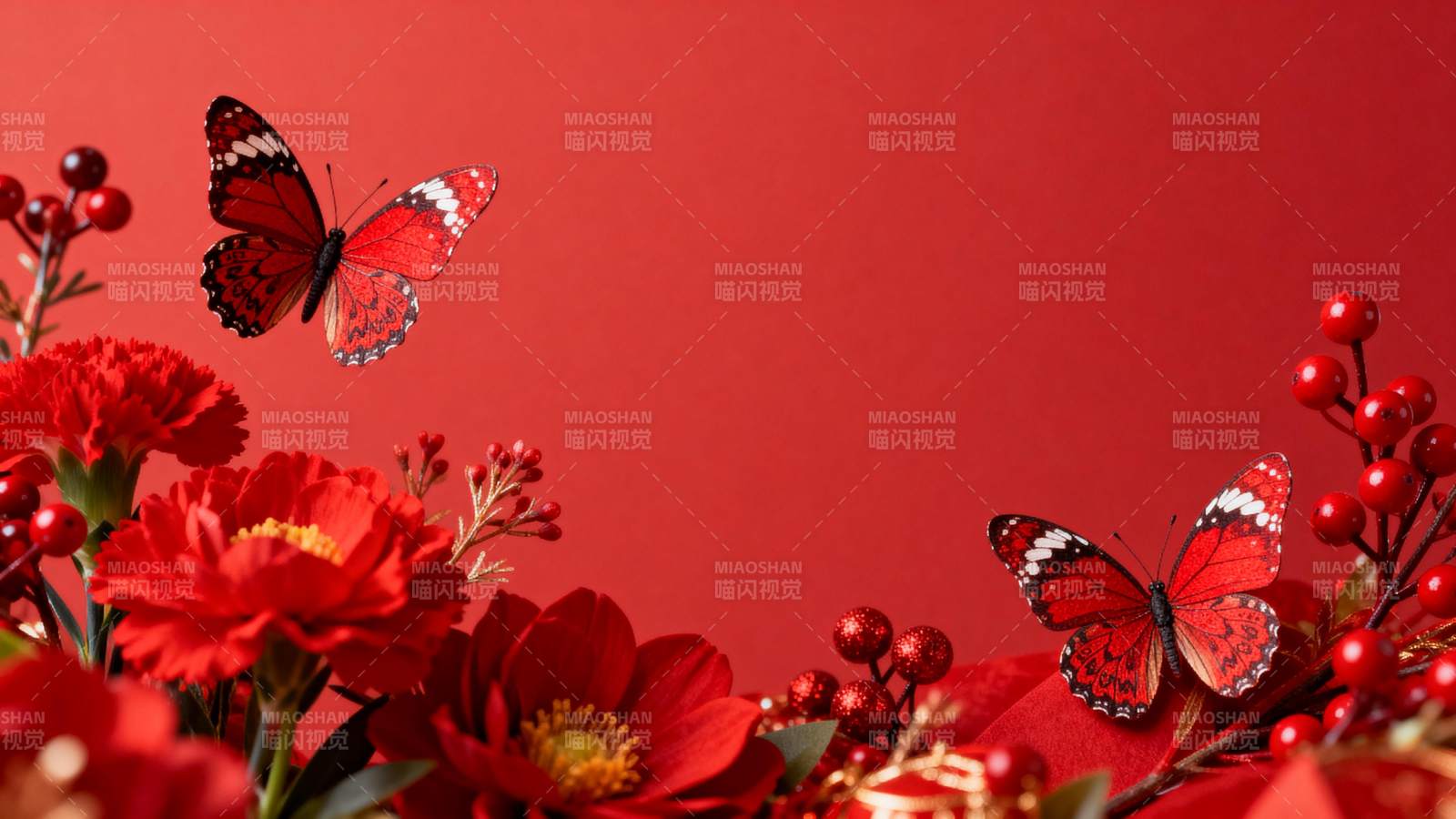 红蝶花影图片