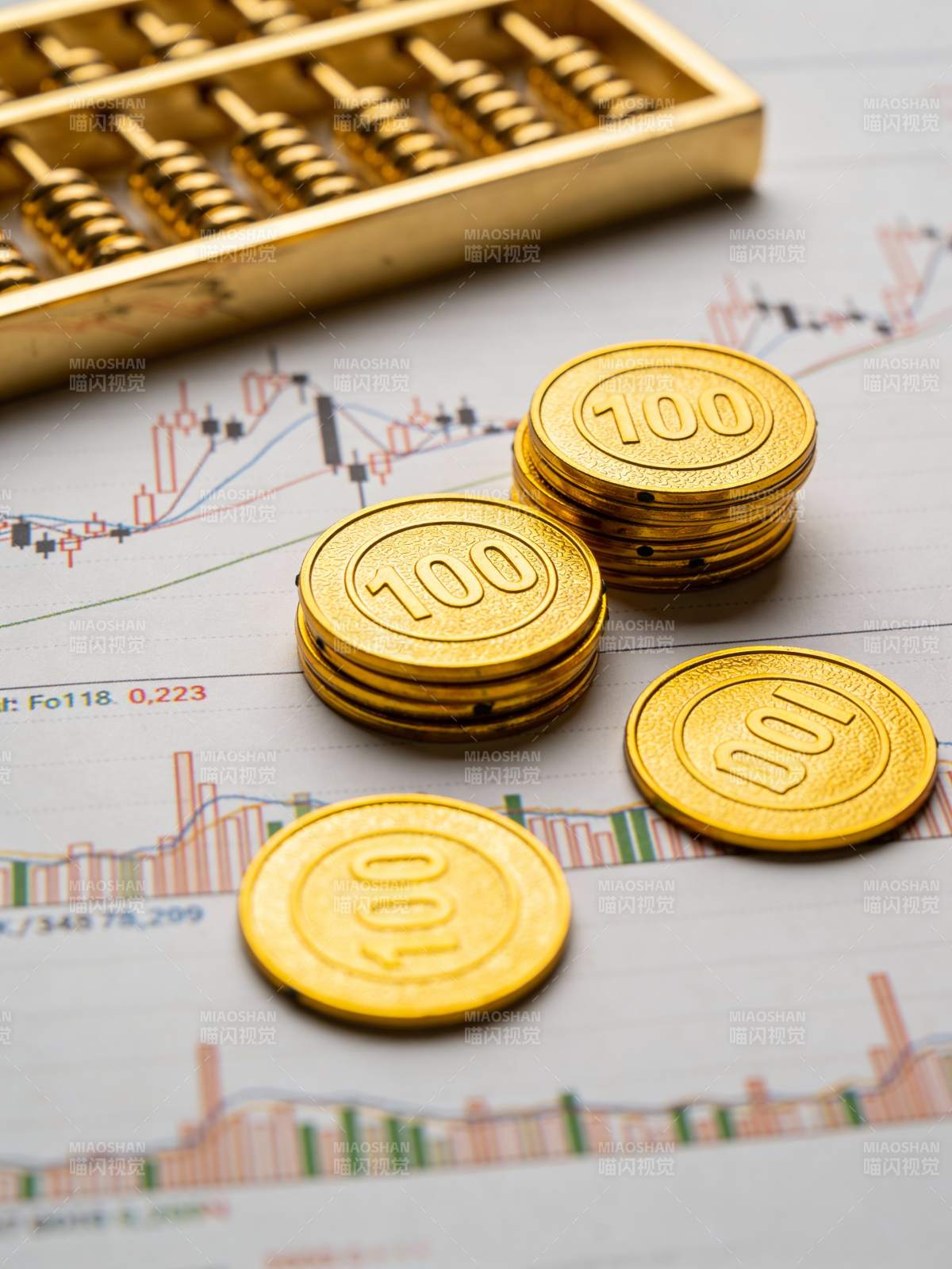 金币与财务图表图片