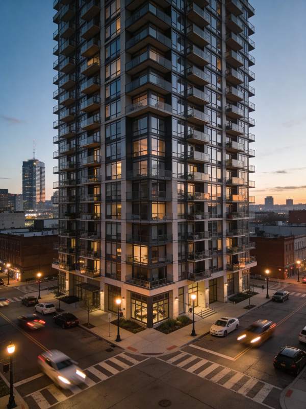 都市夜景高楼图片