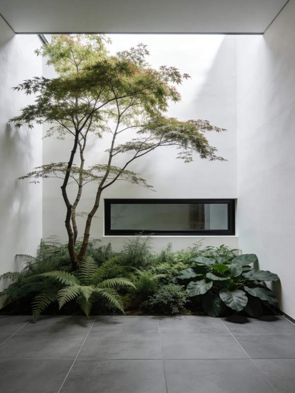 室内绿意庭院图片