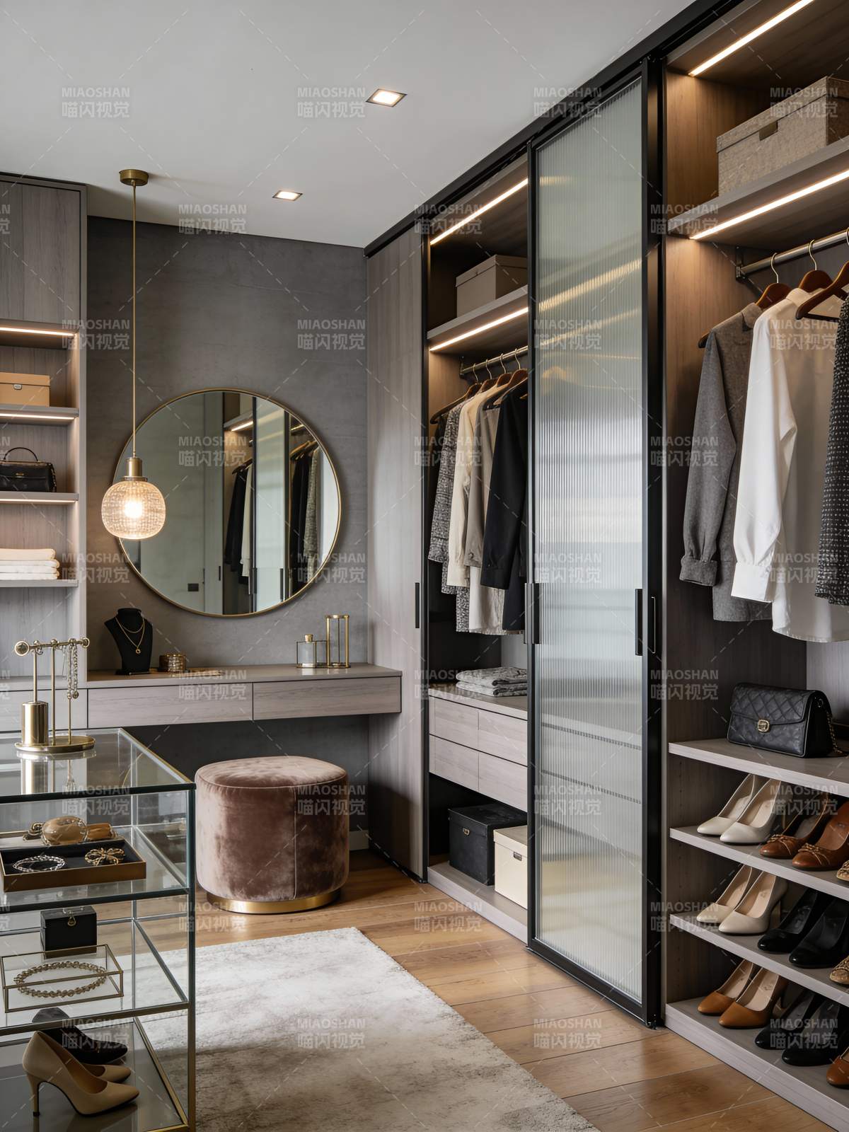 现代简约衣帽间图片