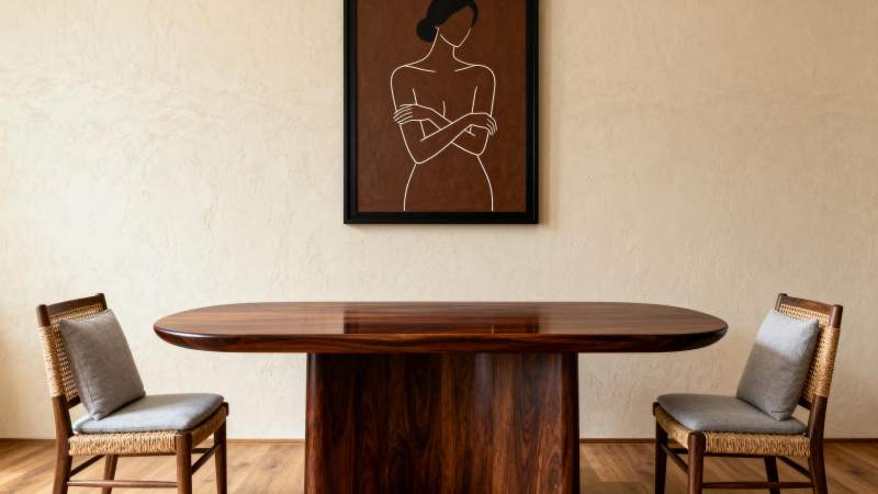 简约餐桌椅布置图片