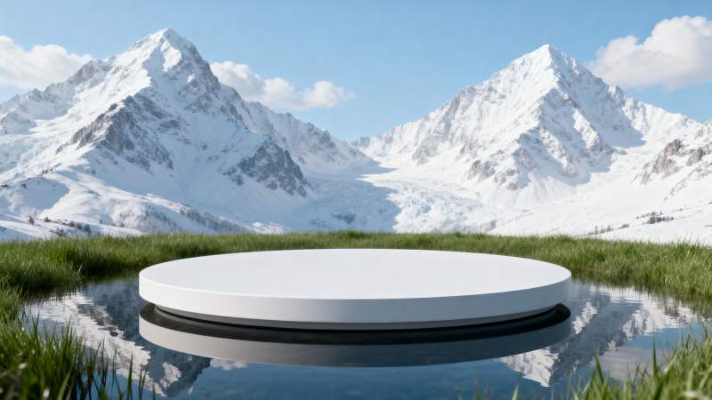 雪山映水台图片