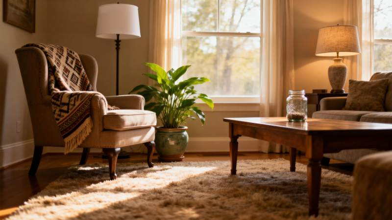 温馨客厅阳光照图片