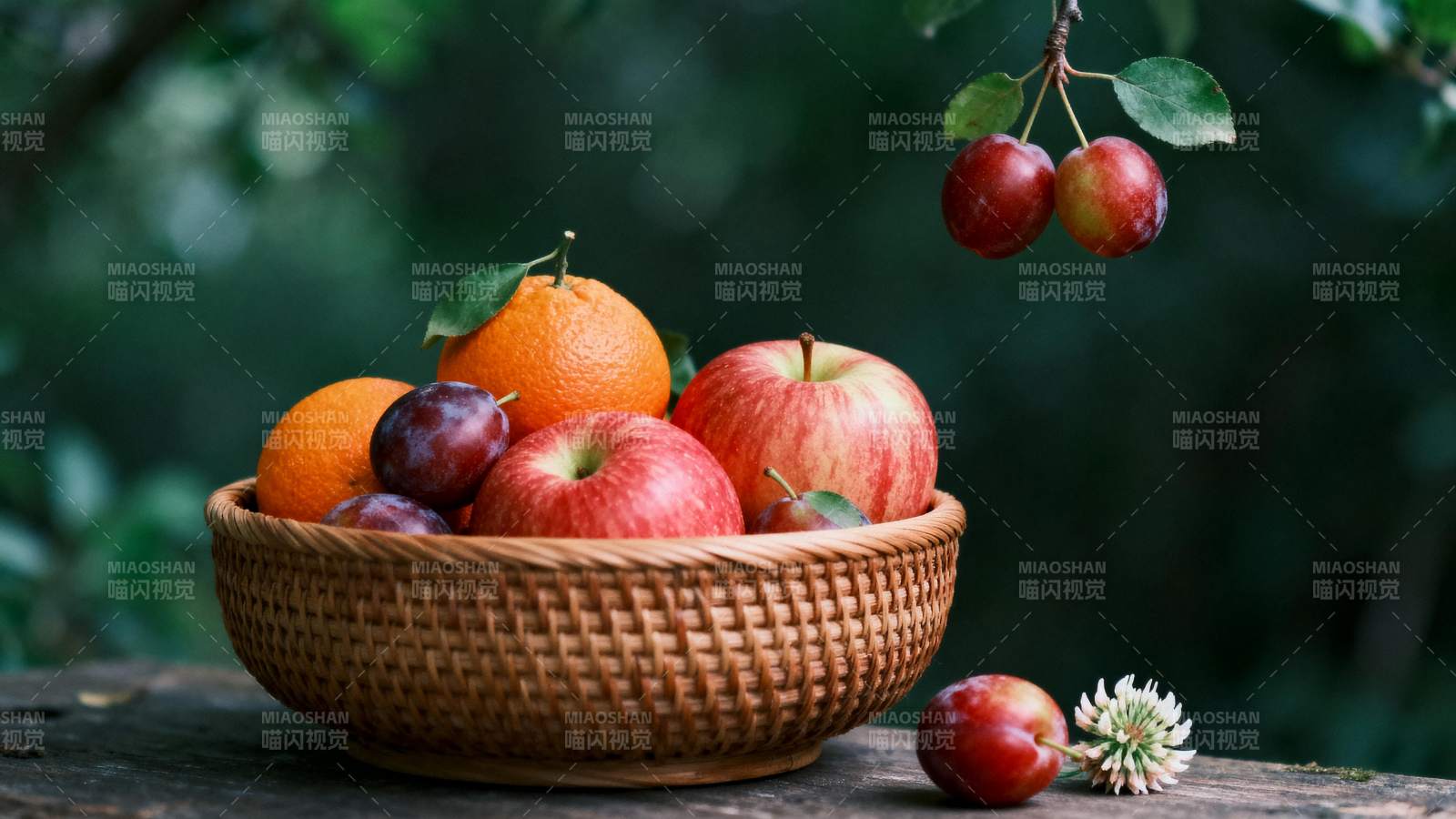 果篮静物图片