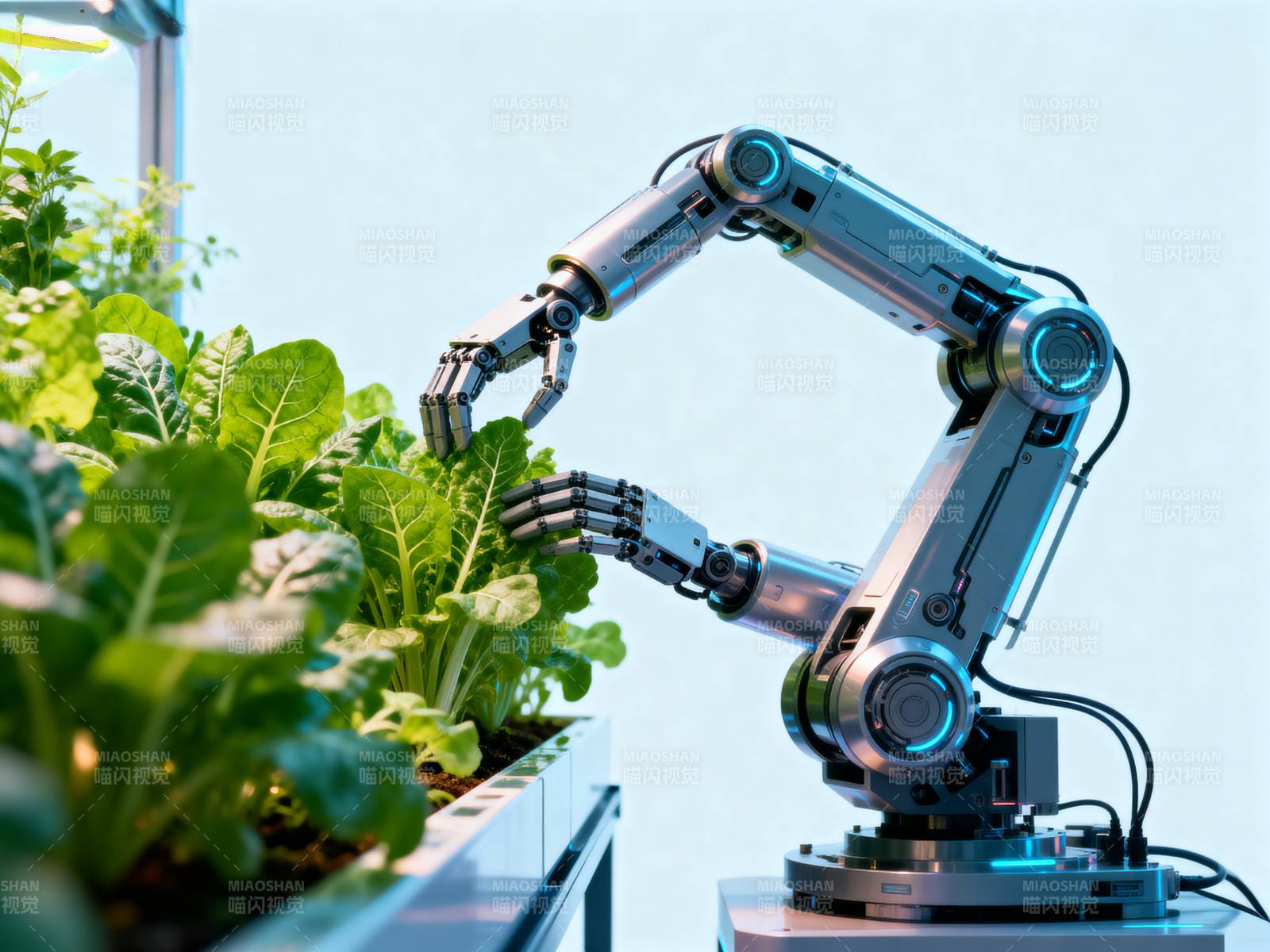 智能机械臂种菜图片