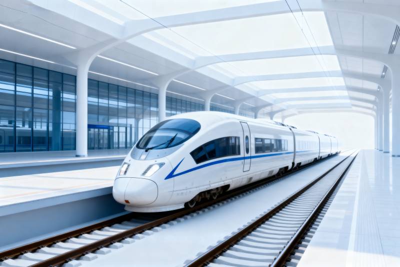 高速列车进站图片