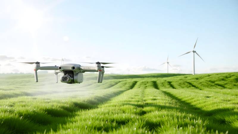 无人机农田喷洒图片