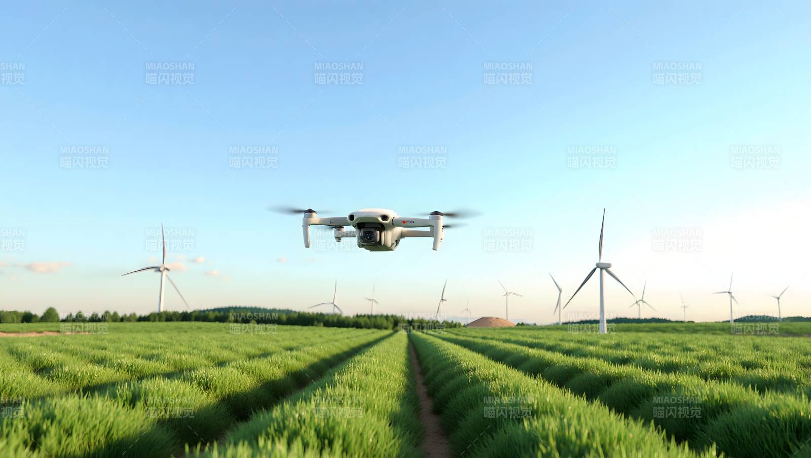 无人机巡田图片
