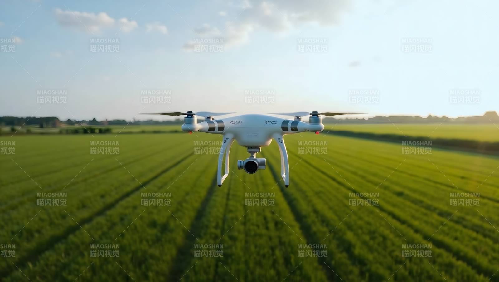 无人机俯瞰绿野图片