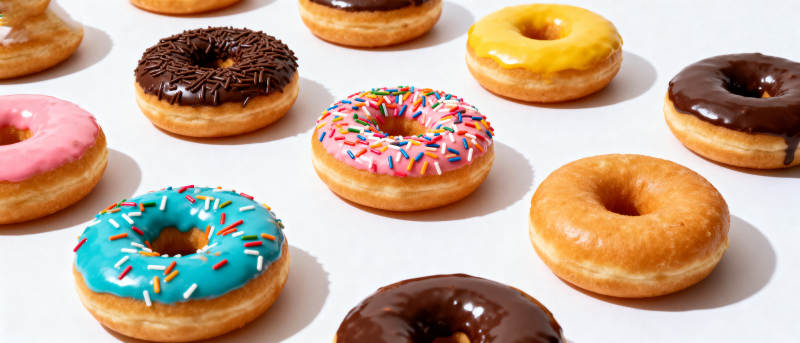 多彩甜甜圈盛宴图片