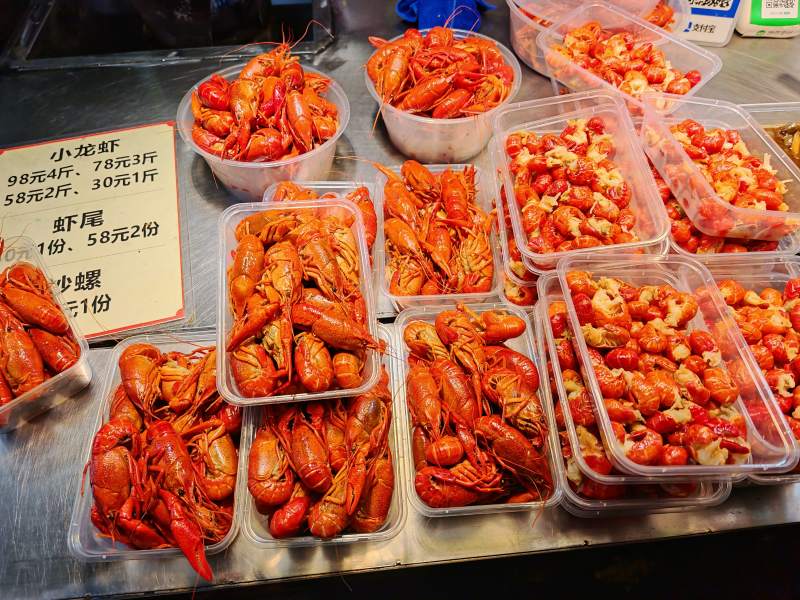 小龙虾美食摊位图片