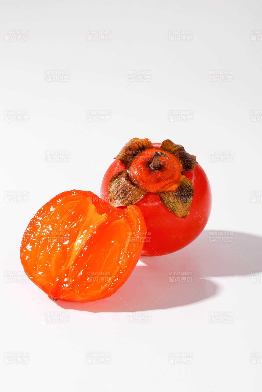 柿子切开的瞬间图片