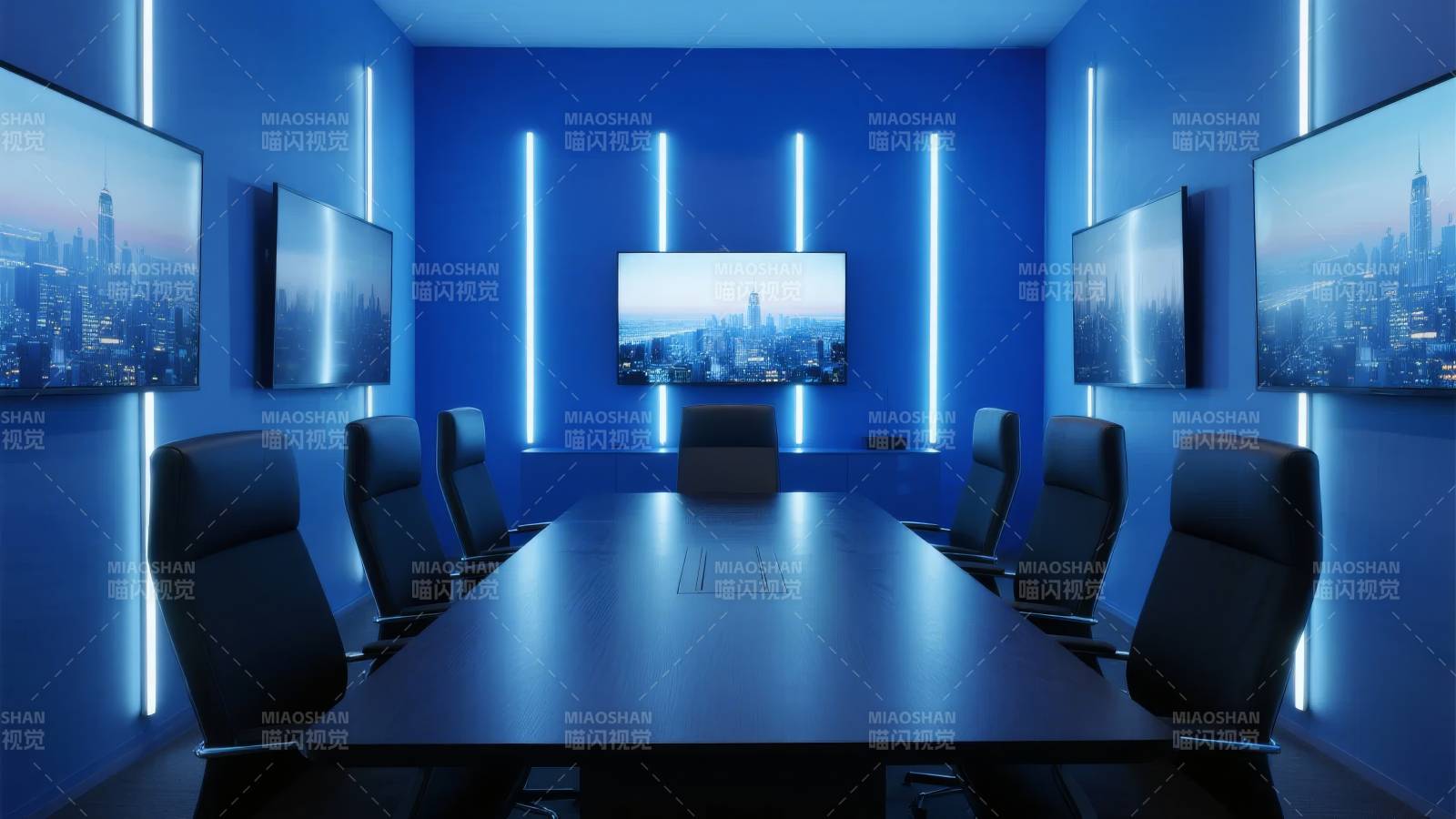 未来感会议室图片