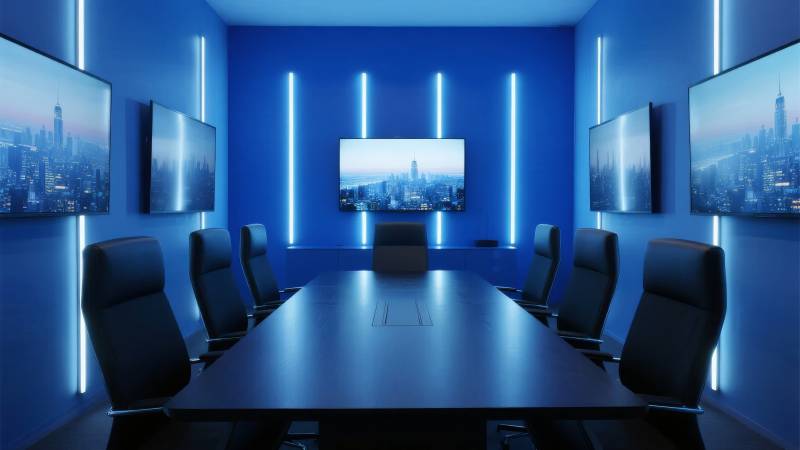 未来感会议室图片