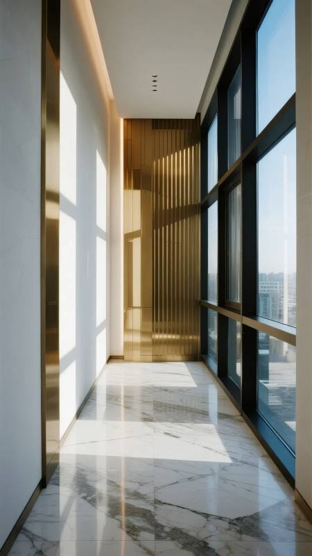 现代走廊光影交错图片