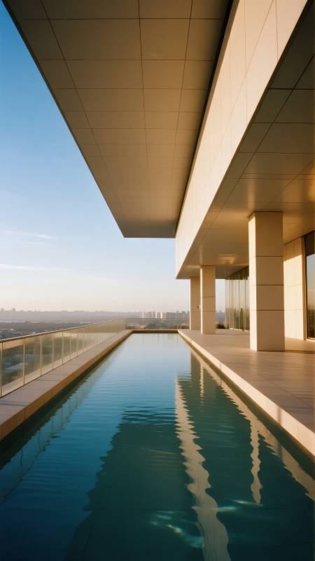 空中泳池美景图片