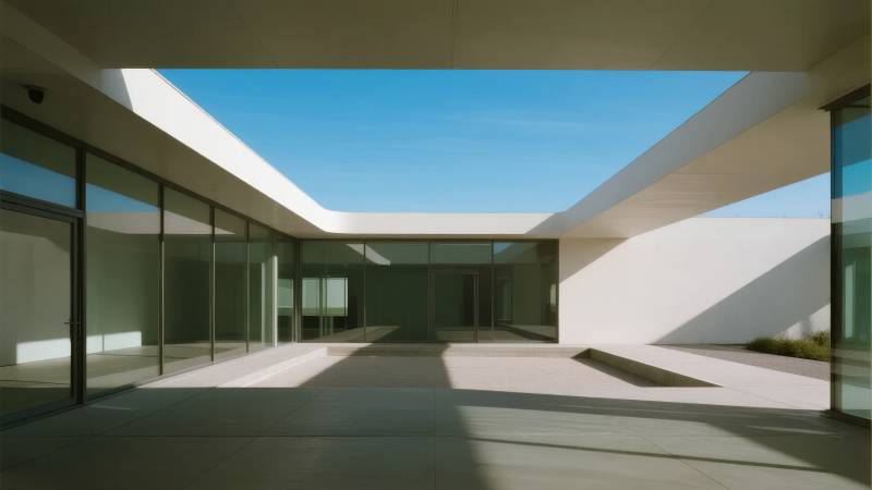 现代建筑庭院图片