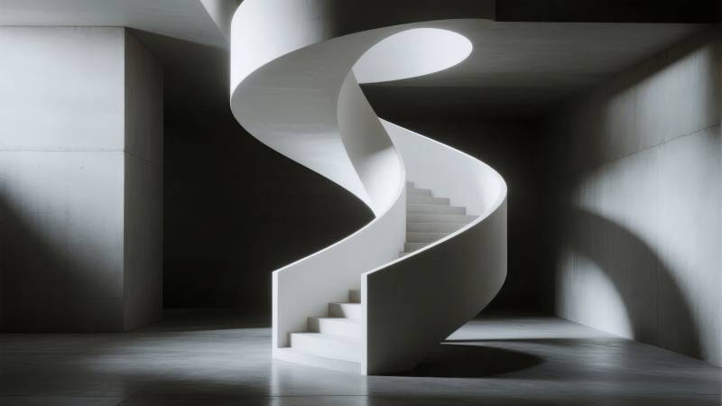 螺旋楼梯的艺术图片