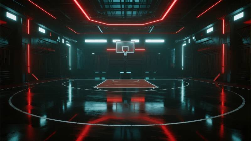 未来篮球场图片