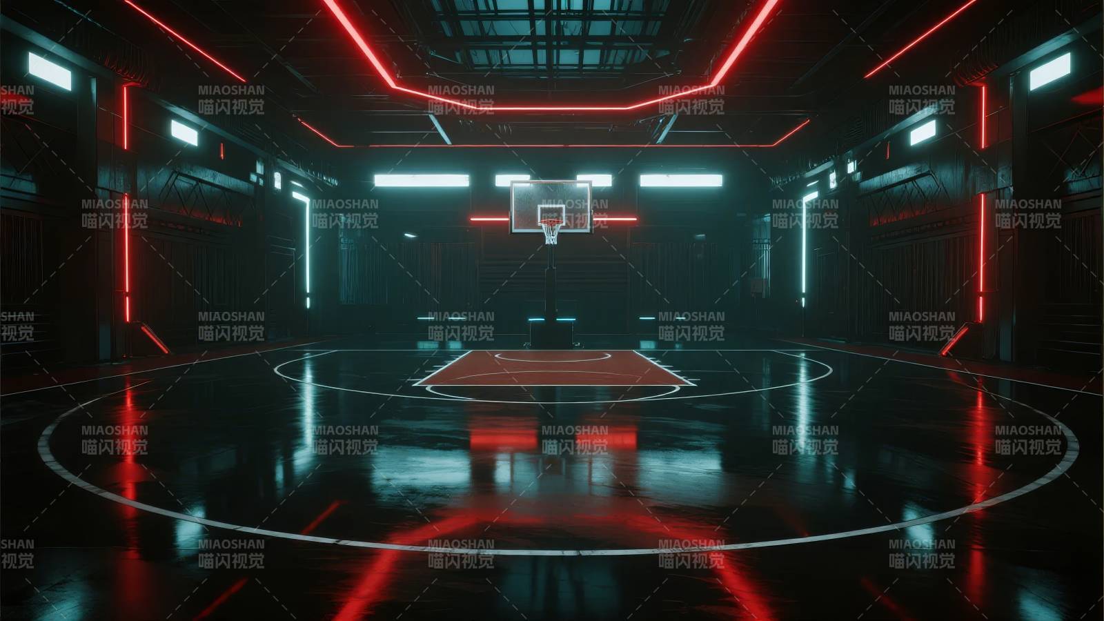 未来篮球场图片