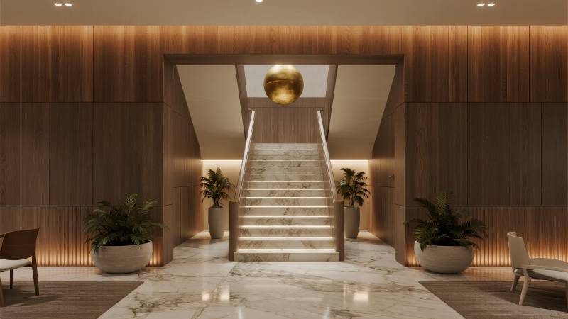 现代简约楼梯厅图片