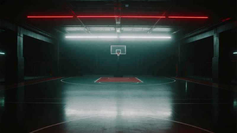 暗夜篮球场图片