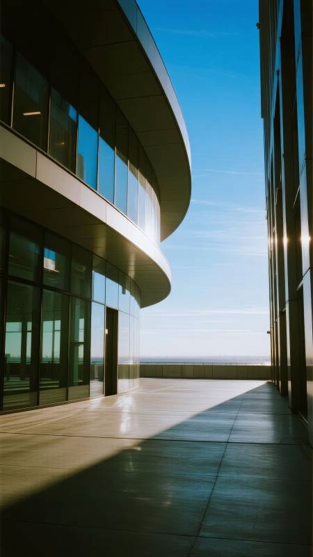 现代建筑光影交错图片