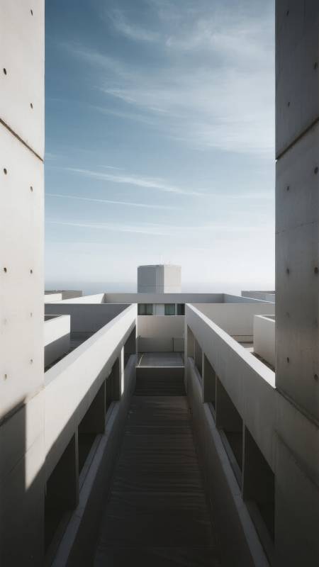 现代建筑长廊图片