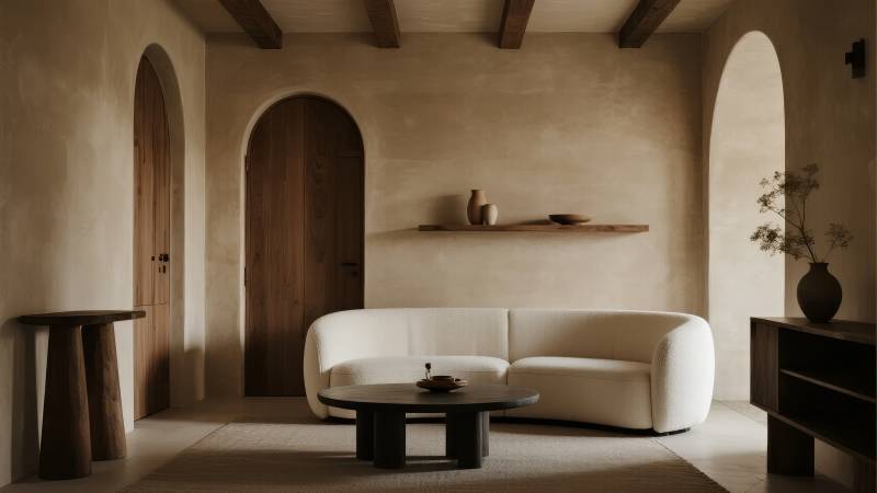 简约拱门客厅设计图片