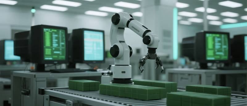 智能工厂机器人作业图片