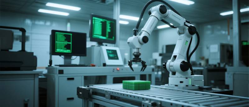 智能工厂机器人作业图片