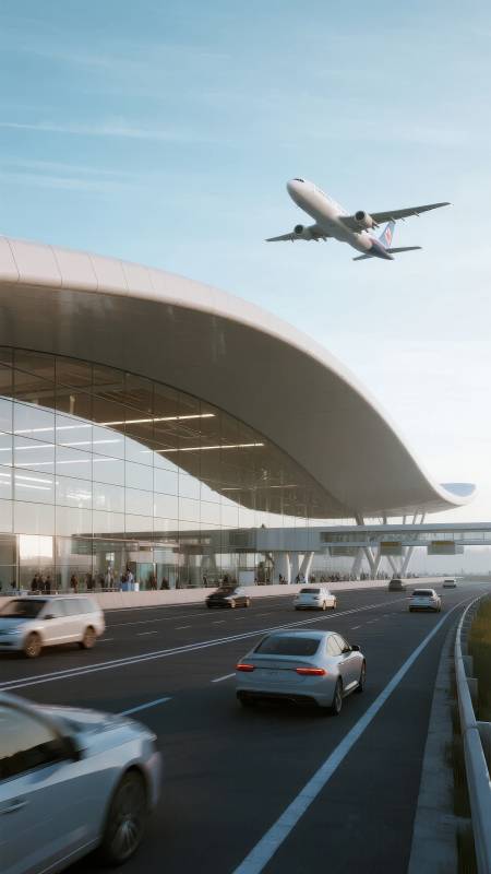 机场航站楼与飞机图片