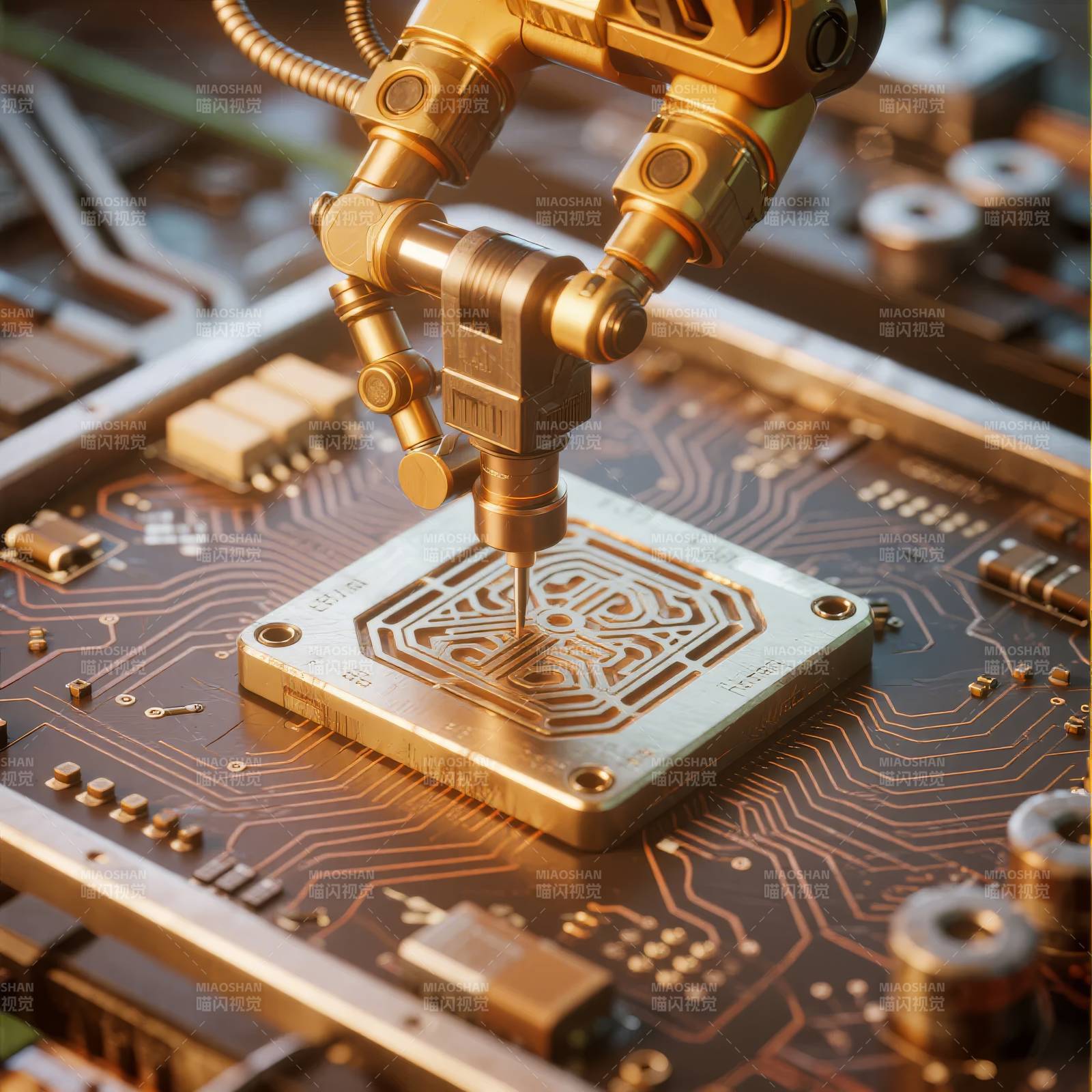 精密机械焊接电路板图片