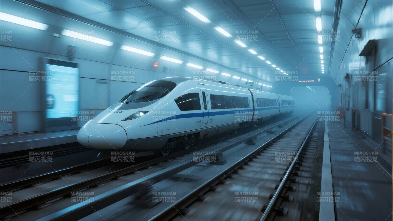 高速列车进站图片