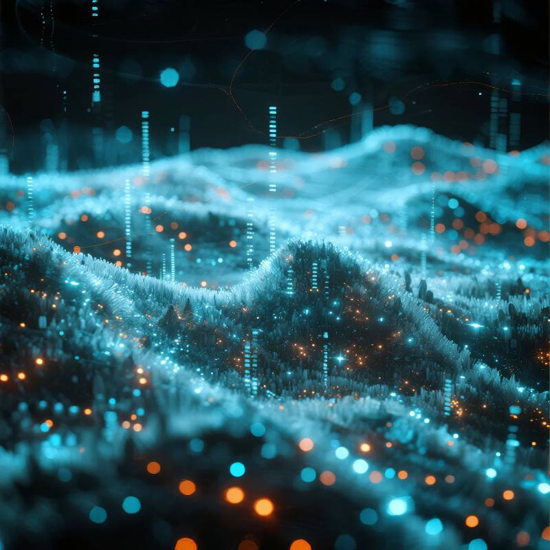 数字山峦夜景图片