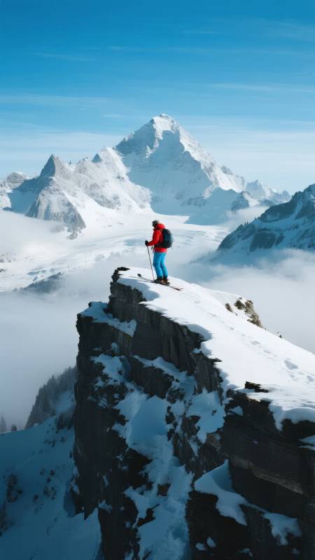 雪峰之巅 独行者图片