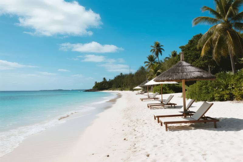 热带海滩度假胜地图片