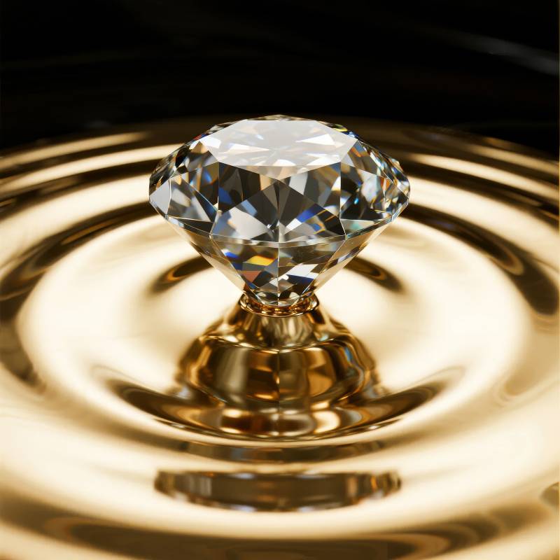 钻石映金波图片