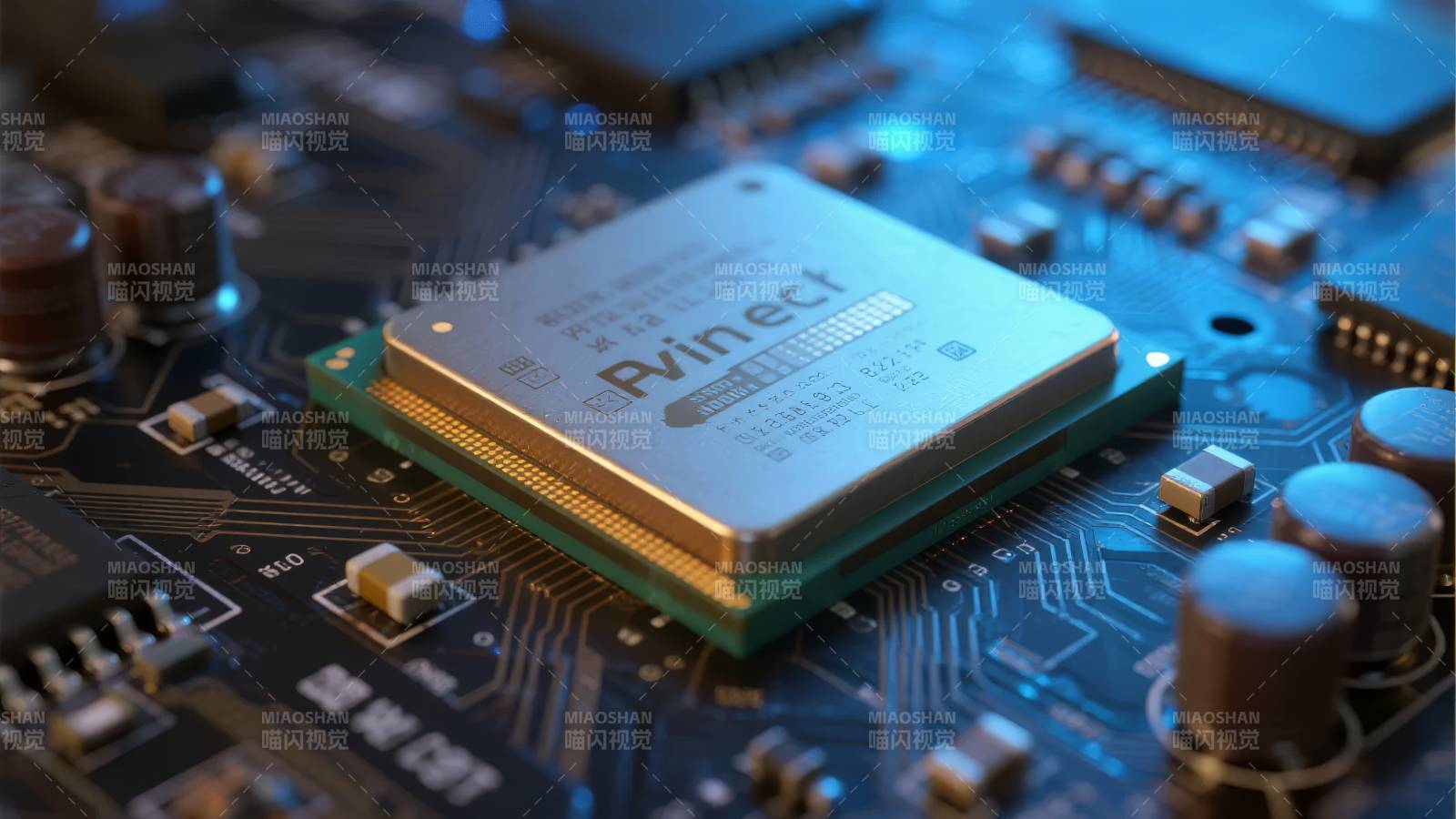 芯片特写 精密电路图片