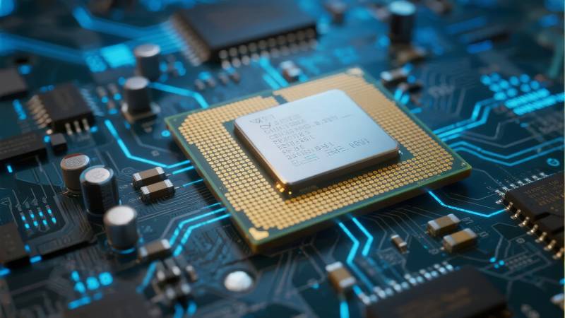 芯片电路特写图片