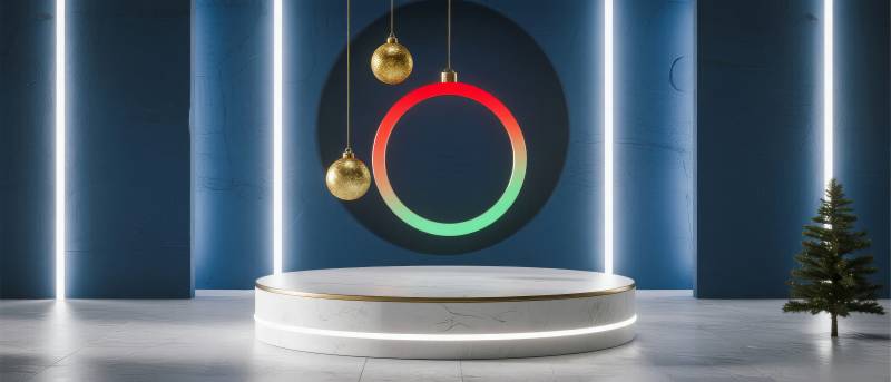 圣诞环饰舞台图片