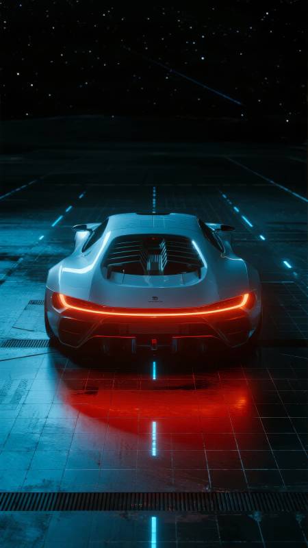 未来赛车夜行图图片