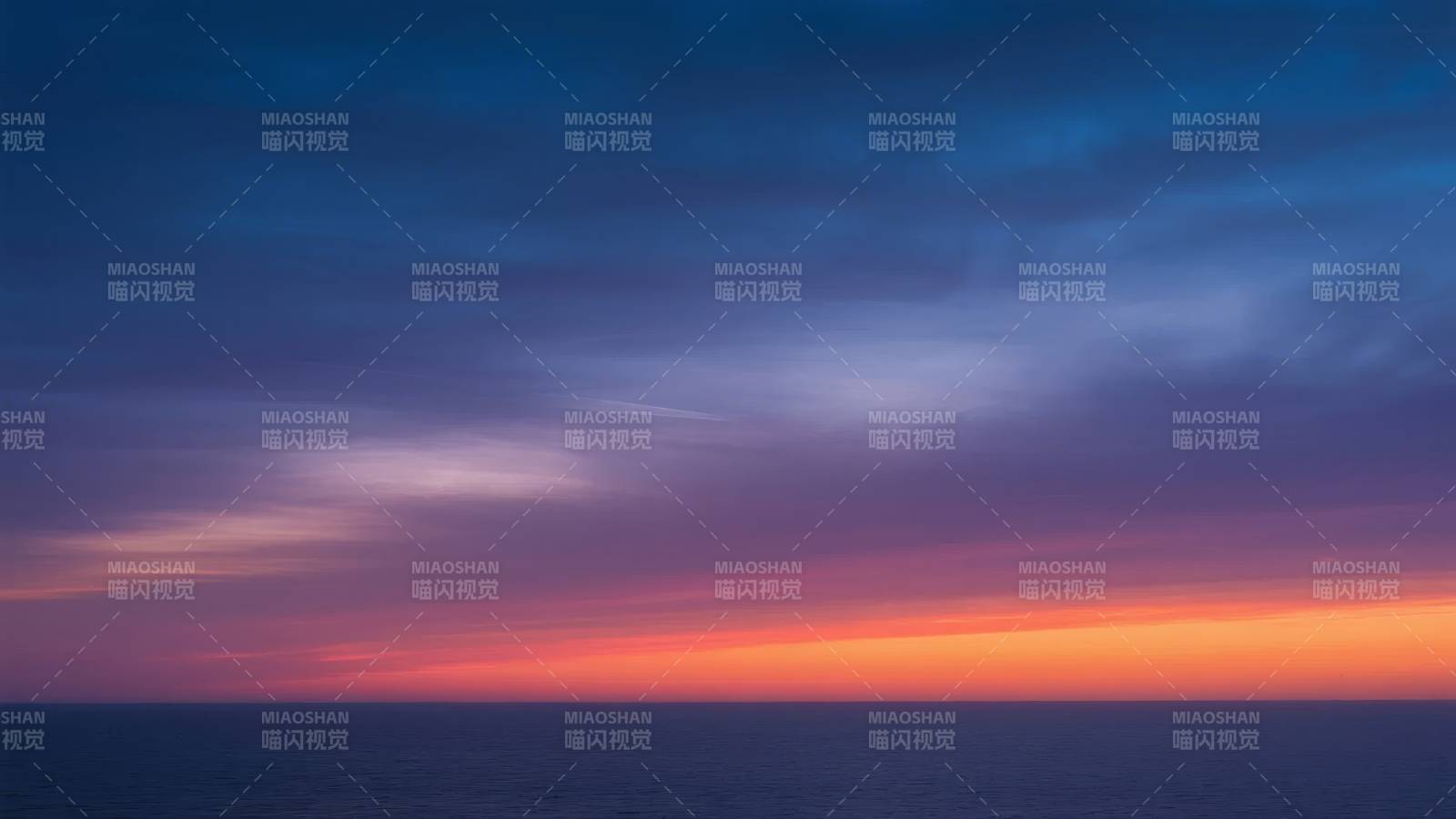 暮色海天一线图片