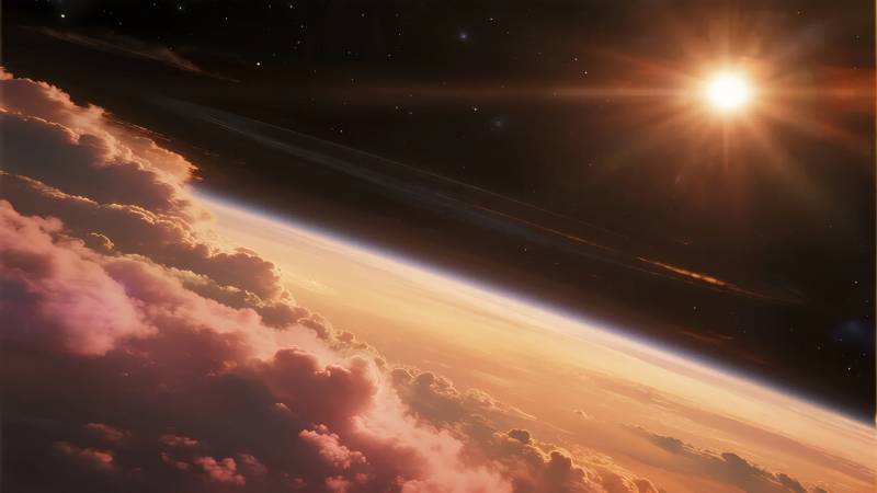 日出云海壮丽景象图片